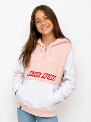 Moletom Santa Cruz Lucky Cat Rosa e Branco Streetwear